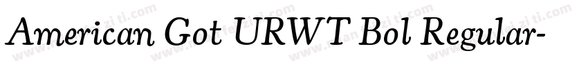 American Got URWT Bol Regular字体转换